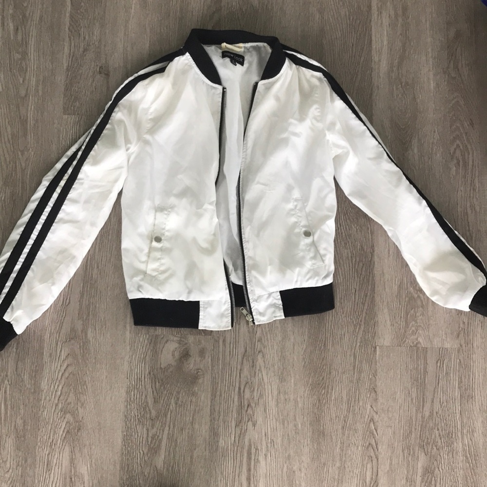 White with Black Stripes Jacket